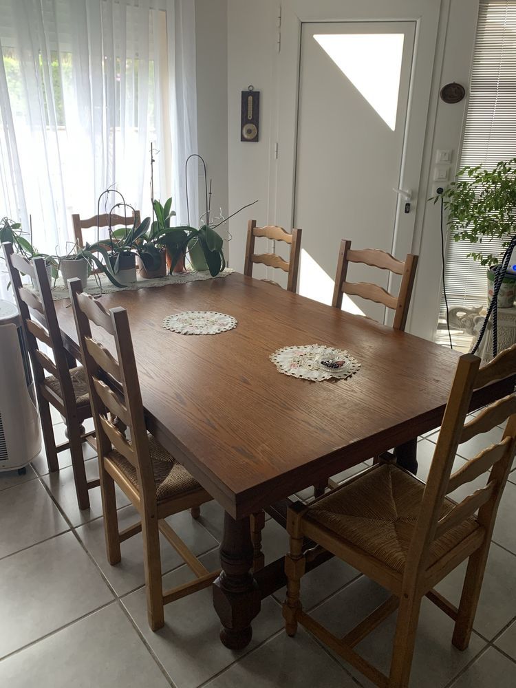 table salle �  manger transformable en billard et 6 chaises 300 Dax (40)