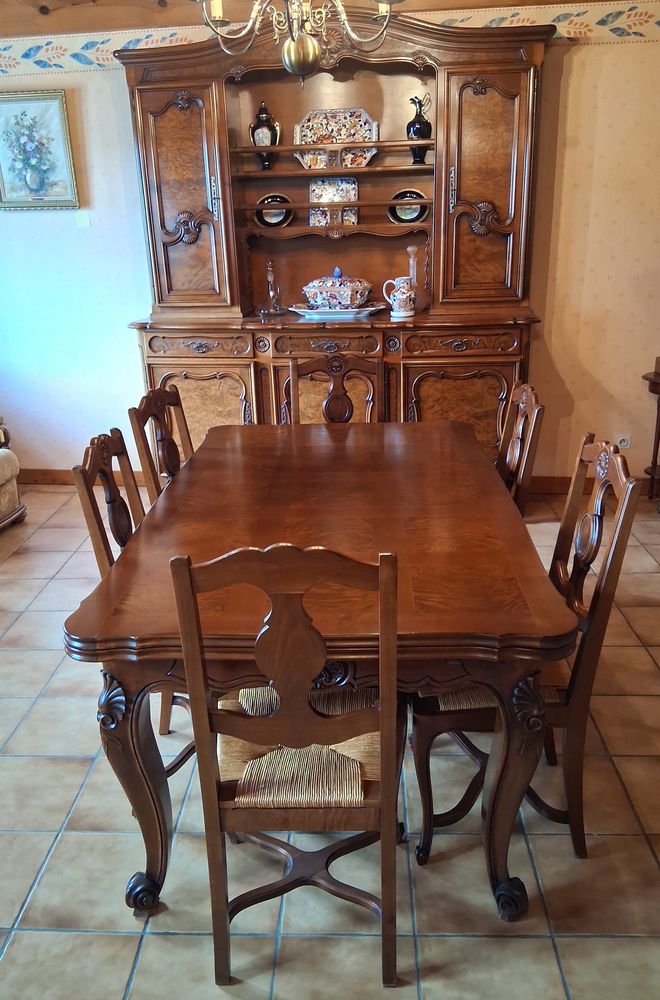 Table salle a manger merisier avec 6 chaises 180 Saint-B�rain (43)
