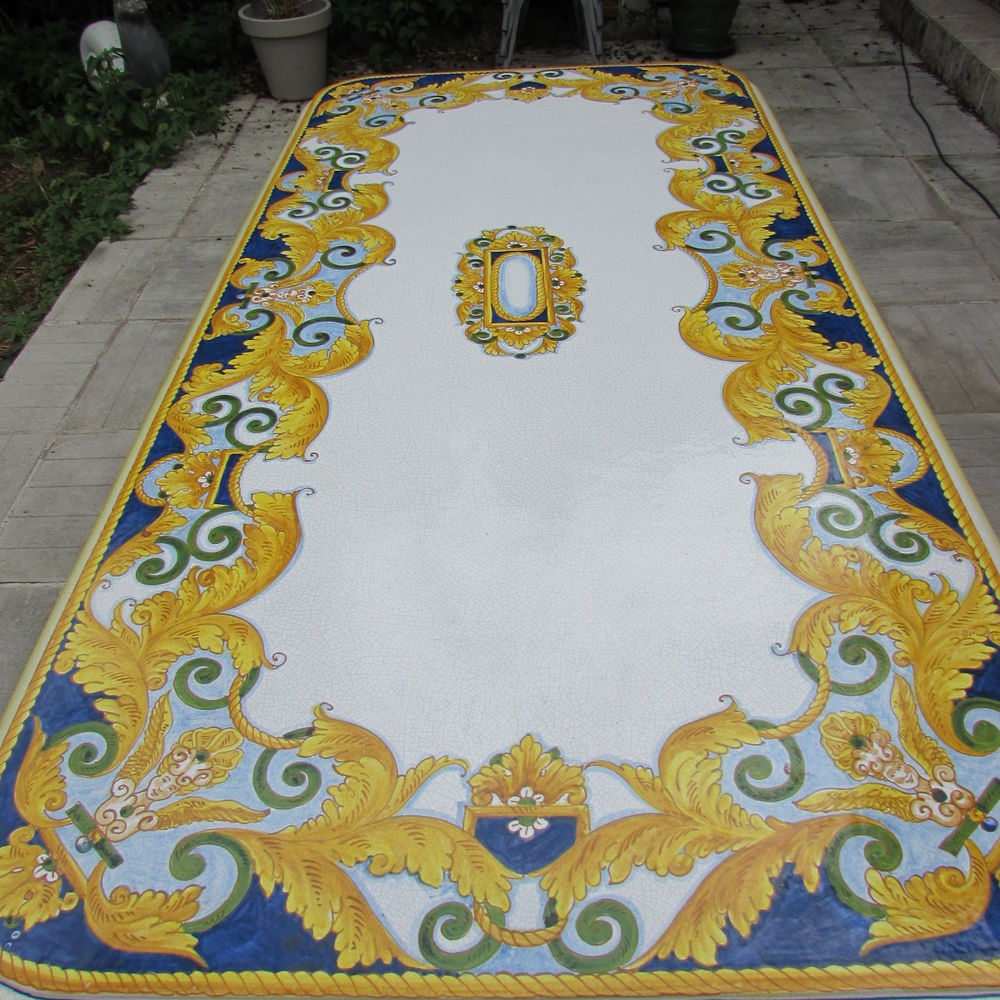 Table de salle � manger �maill�e d�cors peint � la main 2100 Mehun-sur-Y�vre (18)