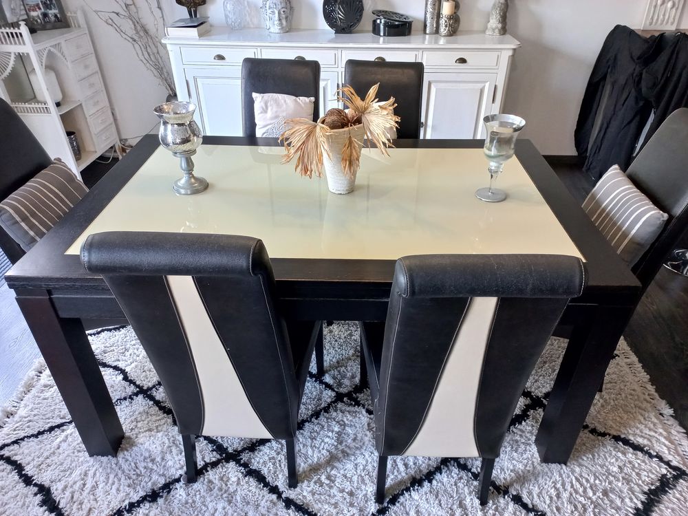 TABLE SALLE A MANGER EN WENGE(BOIS NOIR), LIVRAISON GRATUITE 700 M�riel (95)