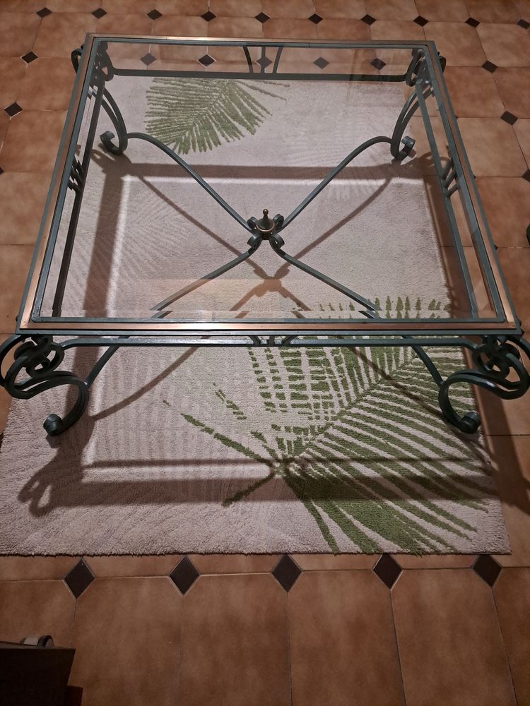 Table de salon carr�e en  fer forg� 60 Samatan (32)