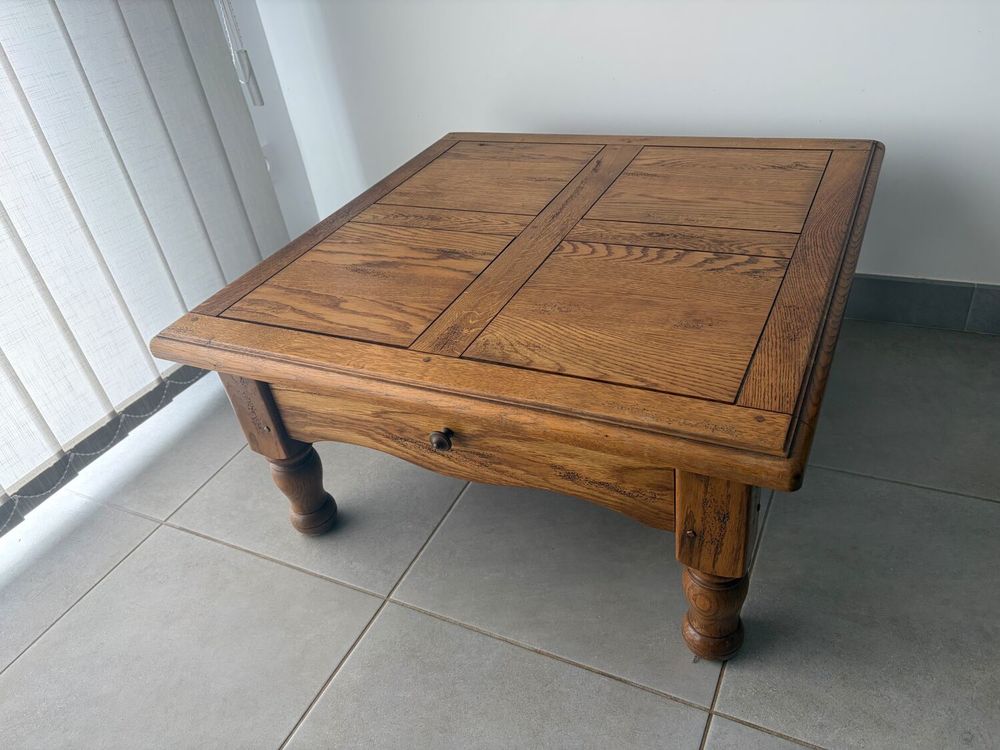 table de salon en ch�ne massif 150 Tesson (17)