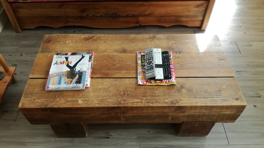 table de salon en ch�nes poutres 175 Granville (50)