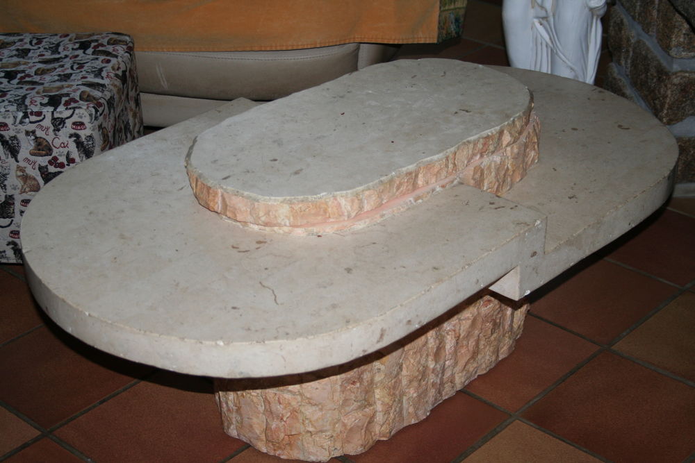 TABLE DE SALON IMITATION MARBRE 60 Br�cey (50)