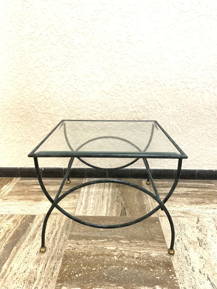 Table de salon en m�tal et verre de diamant - 1920/1930 0 Cannes (06)