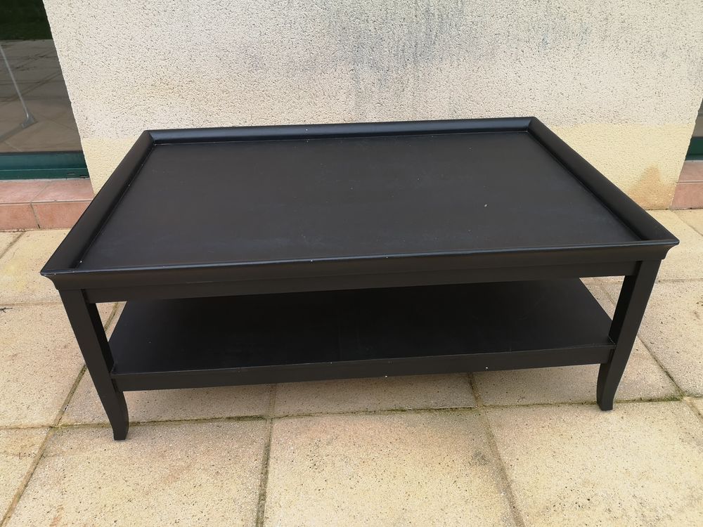 Table de salon noire rectangulaire 80 Gu�c�lard (72)