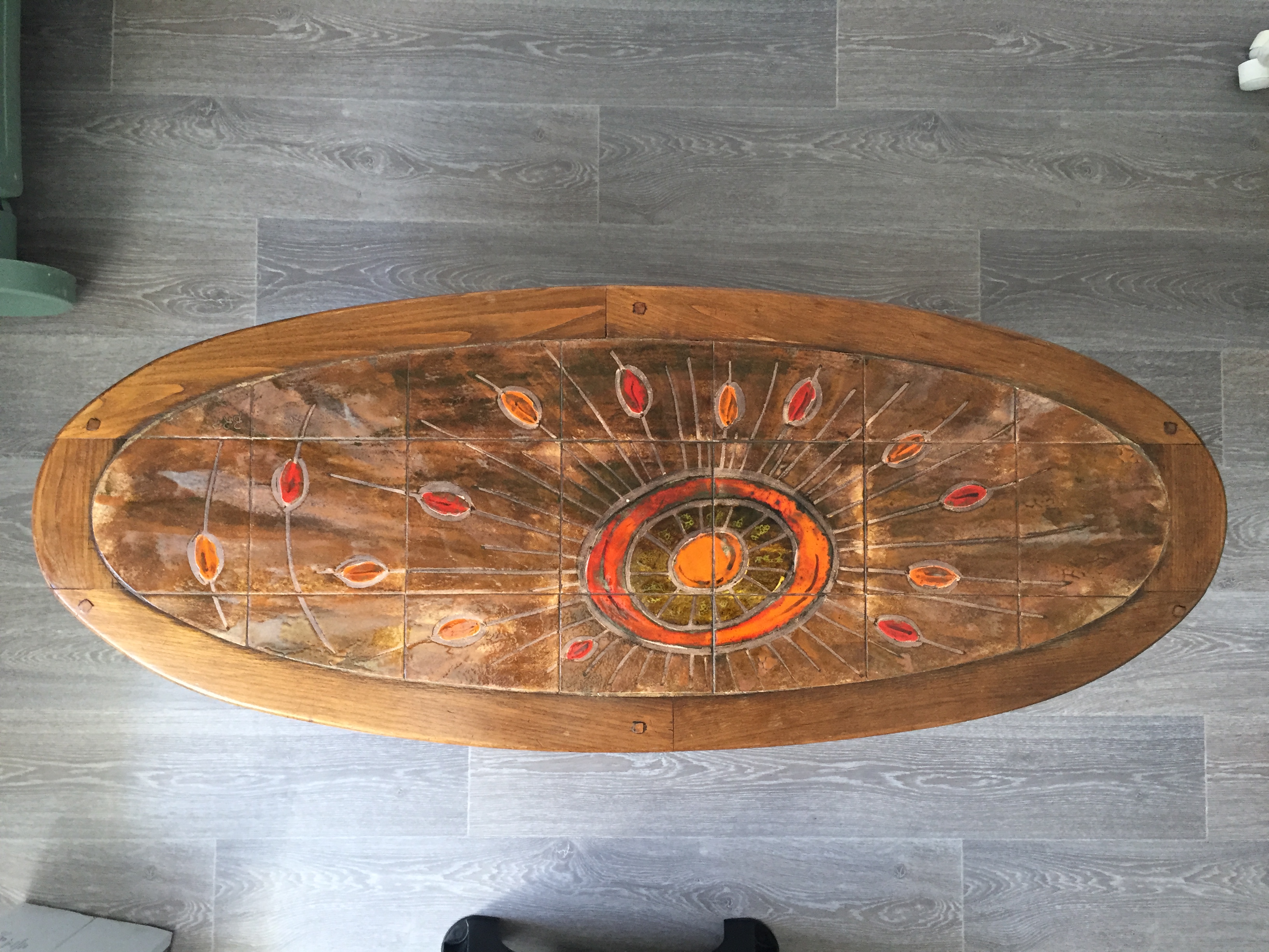 Table de Salon Ovale Vintage ann�e 1970� 130 Bailleul (59)