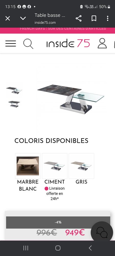 table de salon pivotante 160 Linas (91)