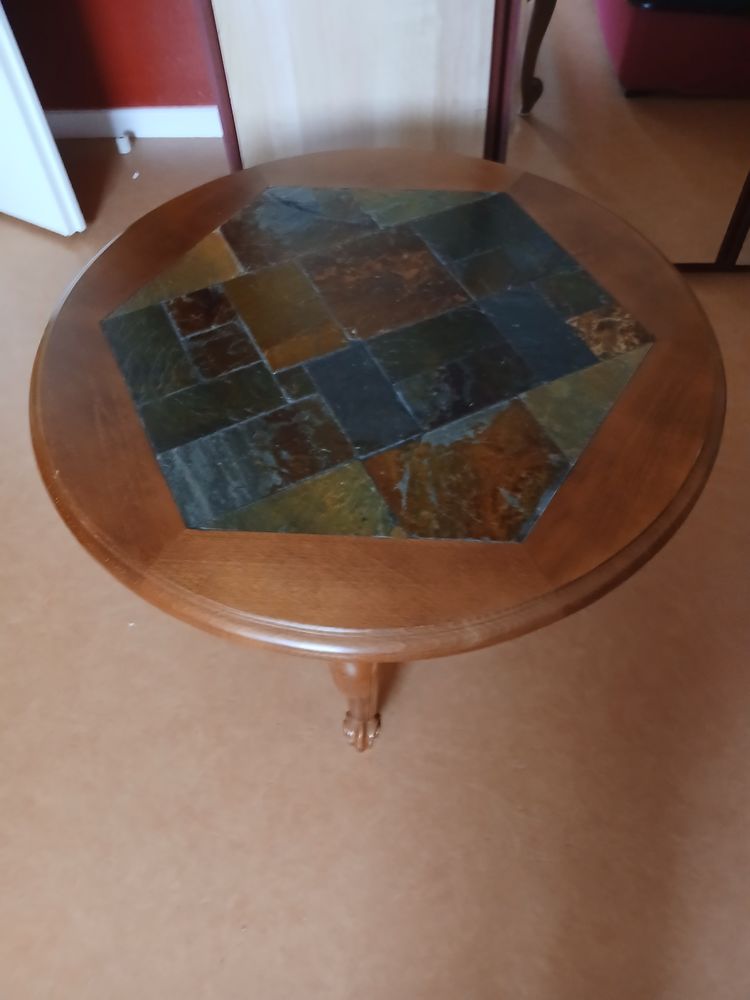 table de salon ronde en bois +carrelage au dessus 10 Achicourt (62)