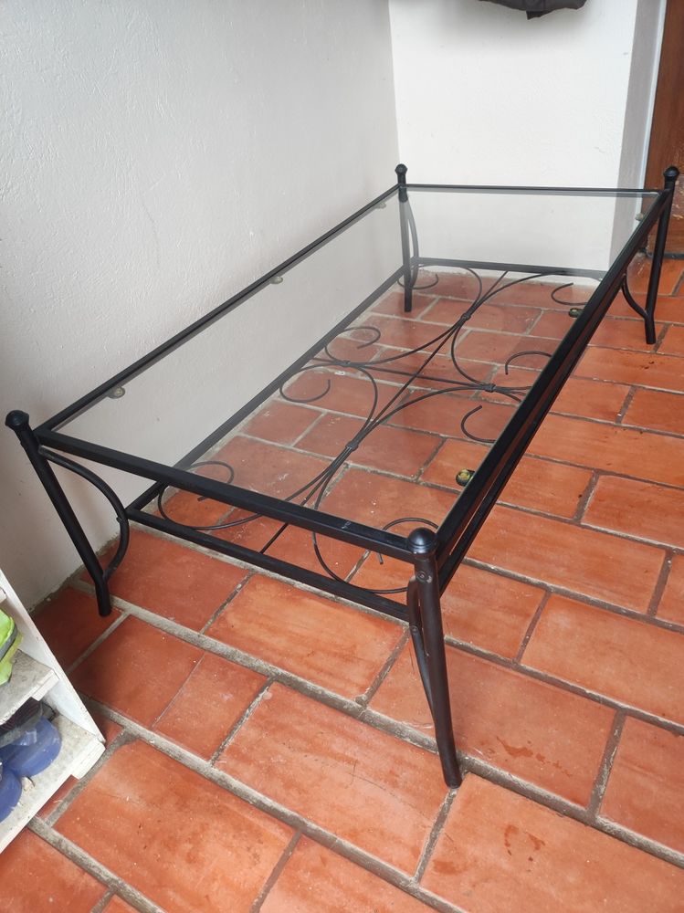 Table Salon Structure m�tal & Plateau verre 60 Agen (47)