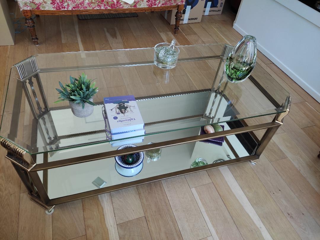 Table salon verre biseaut� et miroir 60 Vernouillet (78)