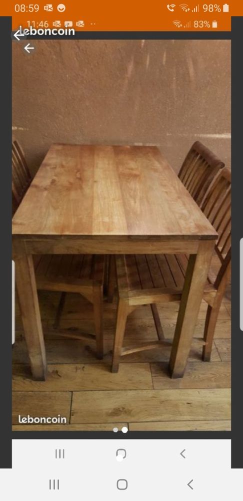Table en teck 120×70