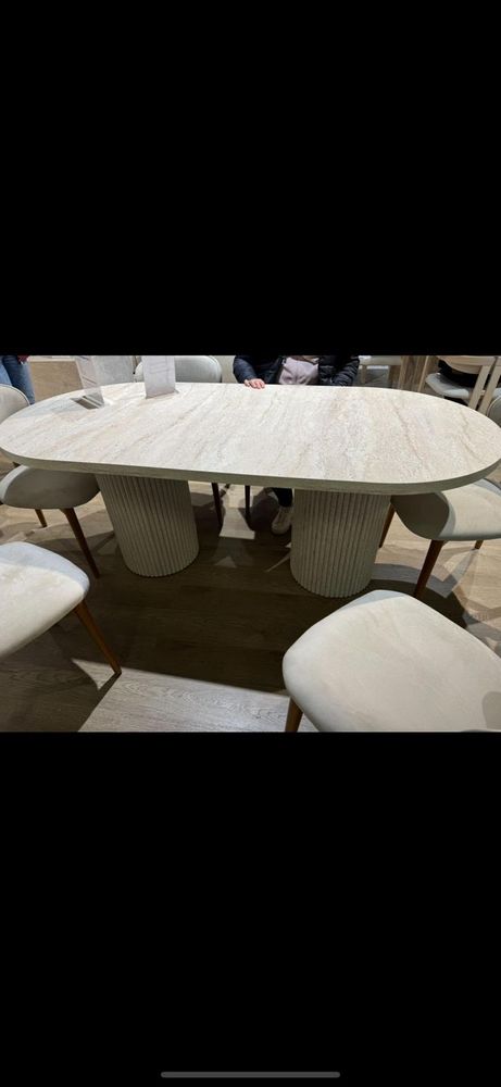 table travertin massif (vraie pierre) avec 6 chaise 2000 Montfermeil (93)