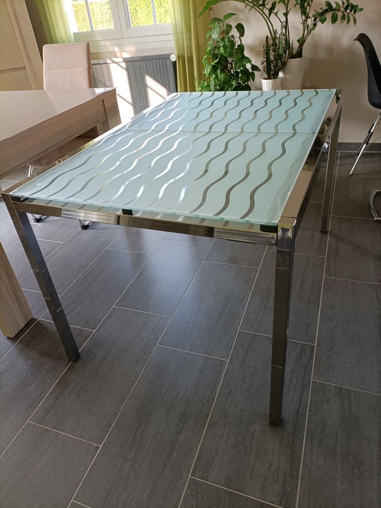Table en verre  avec rallonge int�gr� 75 Cormelles-le-Royal (14)