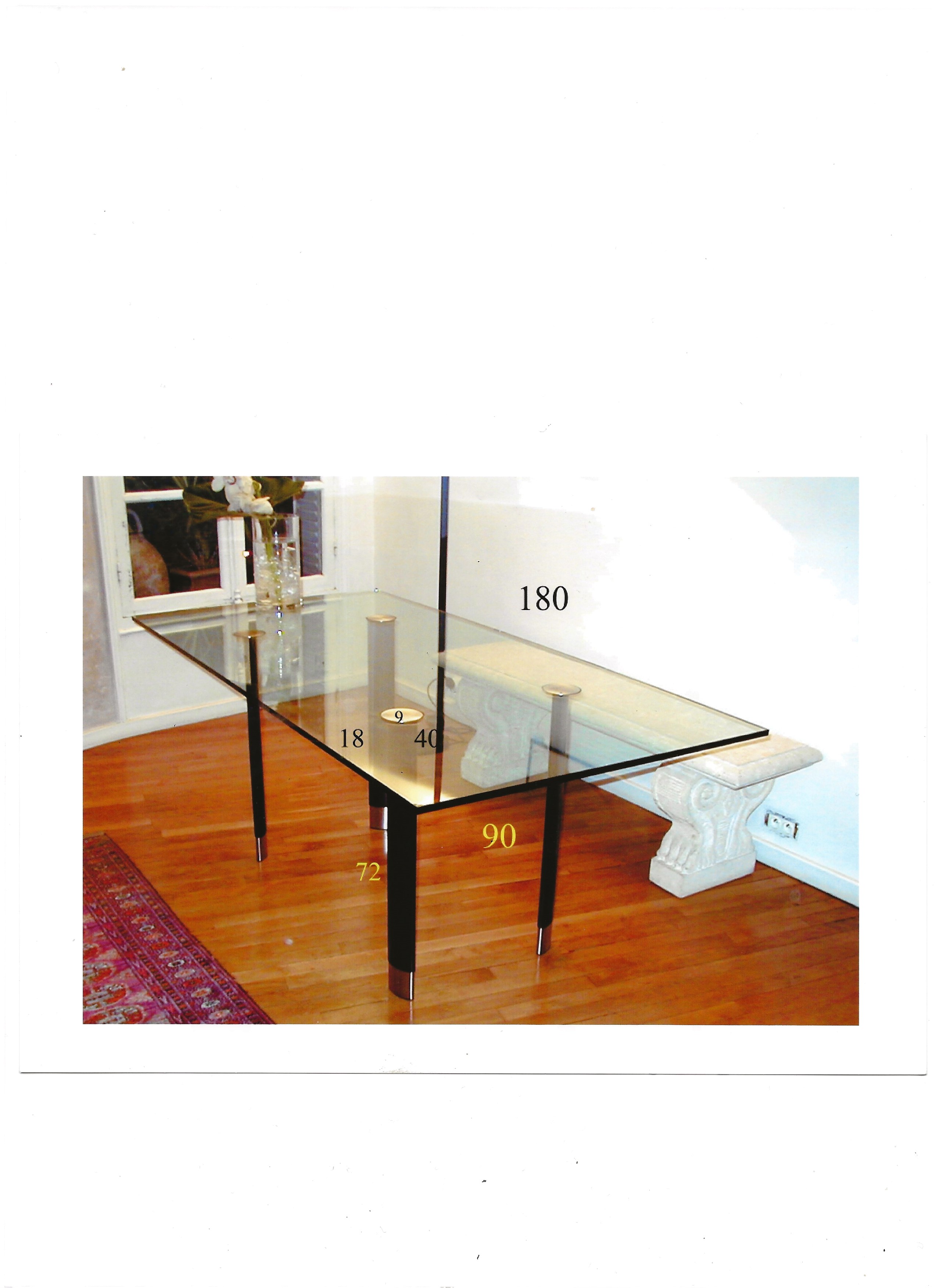 TABLE EN VERRE DESIGN -  SALLE A MANGER 0 Paris 12 (75)