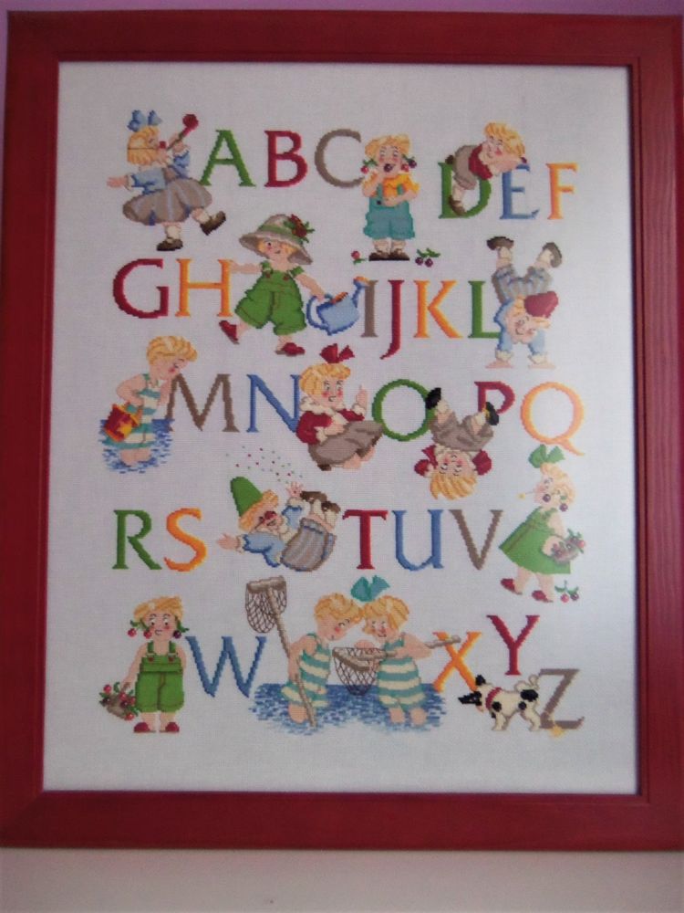 tableau ab�c�daire neuf caneva broderies les tripl�s 80 Martinet (85)