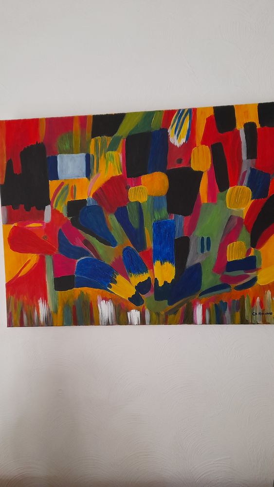 Tableau acrylique abstrait 30 Ventabren (13)