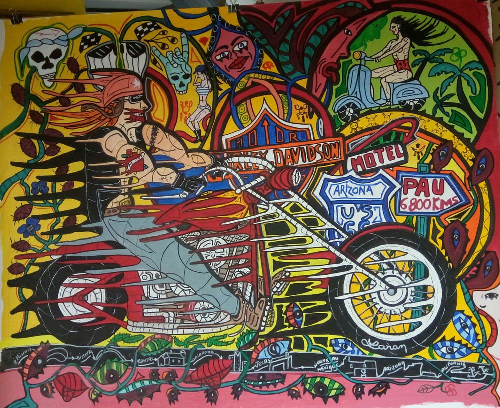 tableau acrylique sur toile art ( figuration libre) 80 Buros (64)