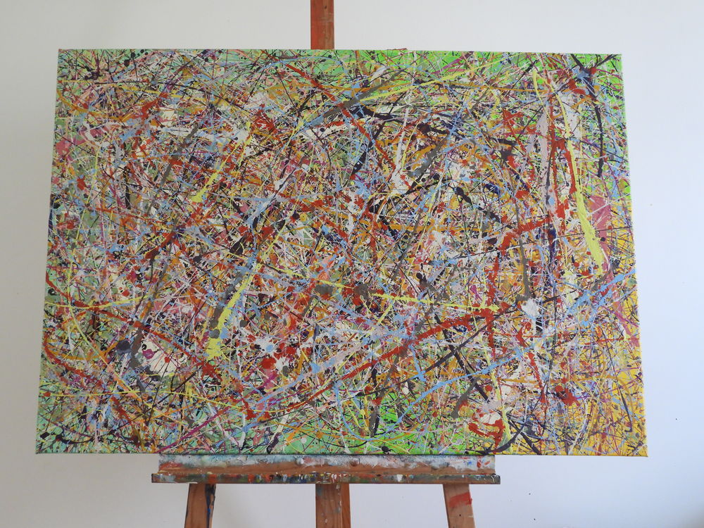 Tableau acrylique sur toile - Aurore bor�ale 175 Cond�-sur-Noireau (14)