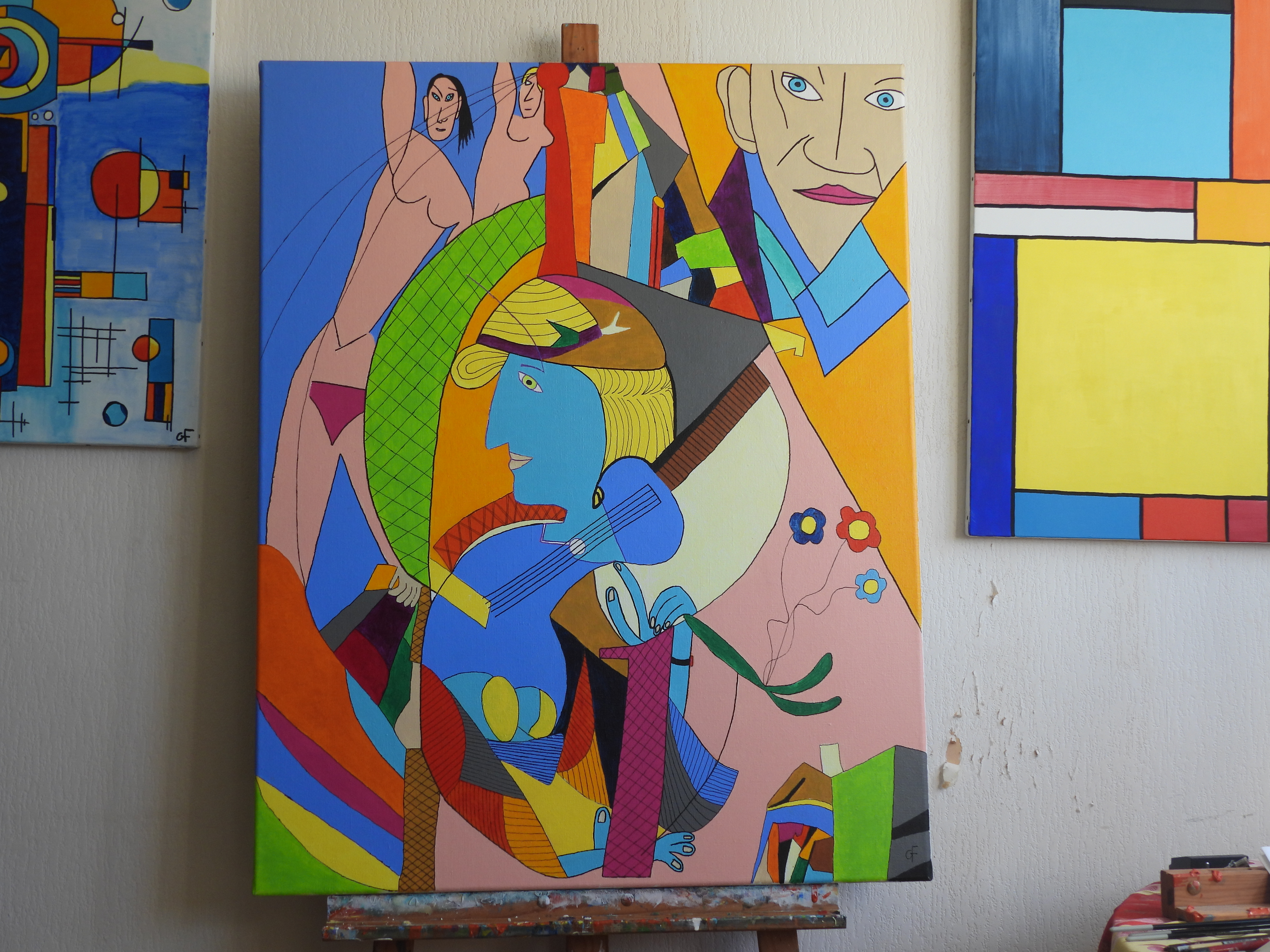 Tableau acrylique sur toile - Medley 260 Cond�-sur-Noireau (14)