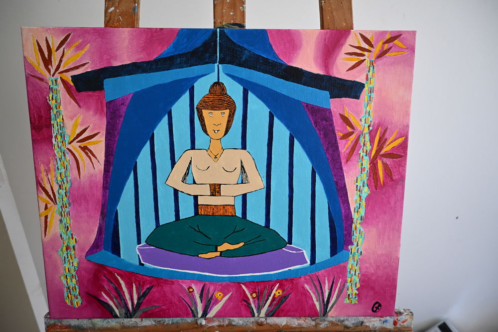 Tableau acrylique sur toile - M�ditation 0 Cond�-sur-Noireau (14)