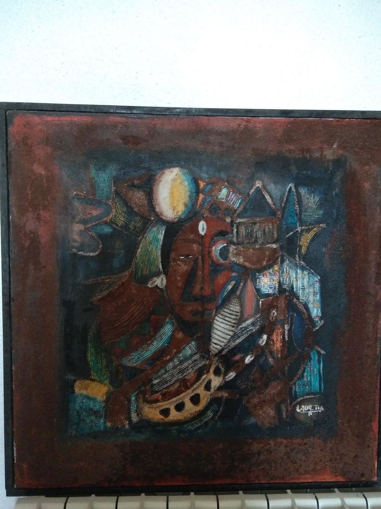 tableau africain sur toile pi�ce unique 80 Clermont-l'H�rault (34)