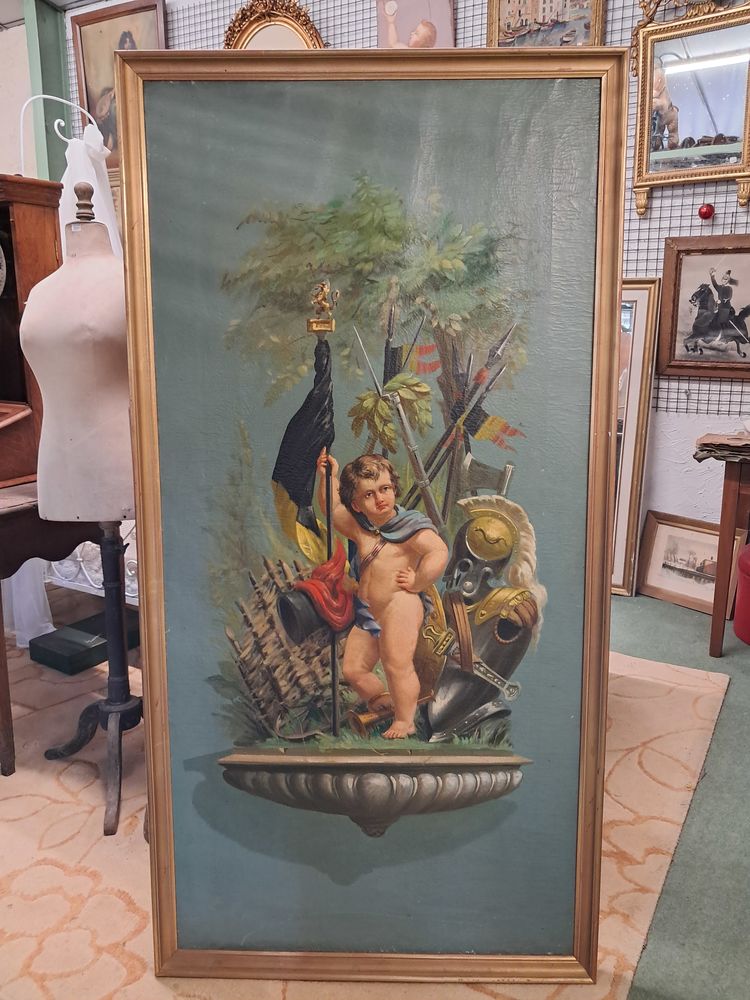 Tableau ancien XIX�me 399 Ch�teau-l'�v�que (24)