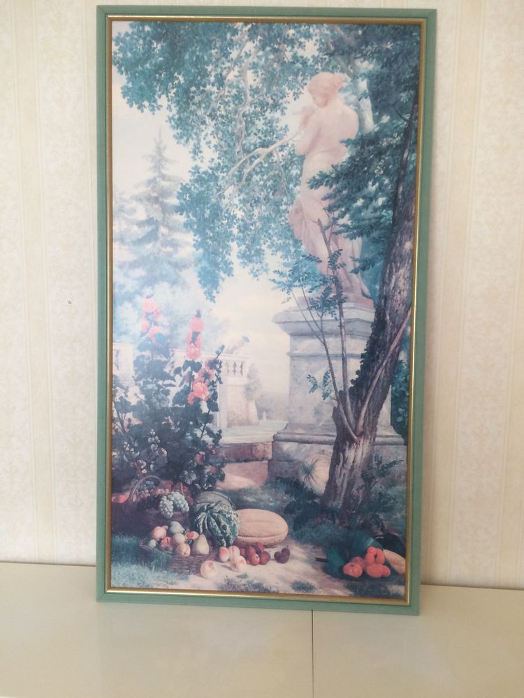 Tableau avec paysage et composition florale 20 Lorient (56)