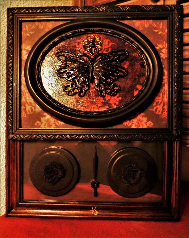 Tableau  BLACK METAL BUTTERFLY  Steampunk 55 Mont-de-Marsan (40)