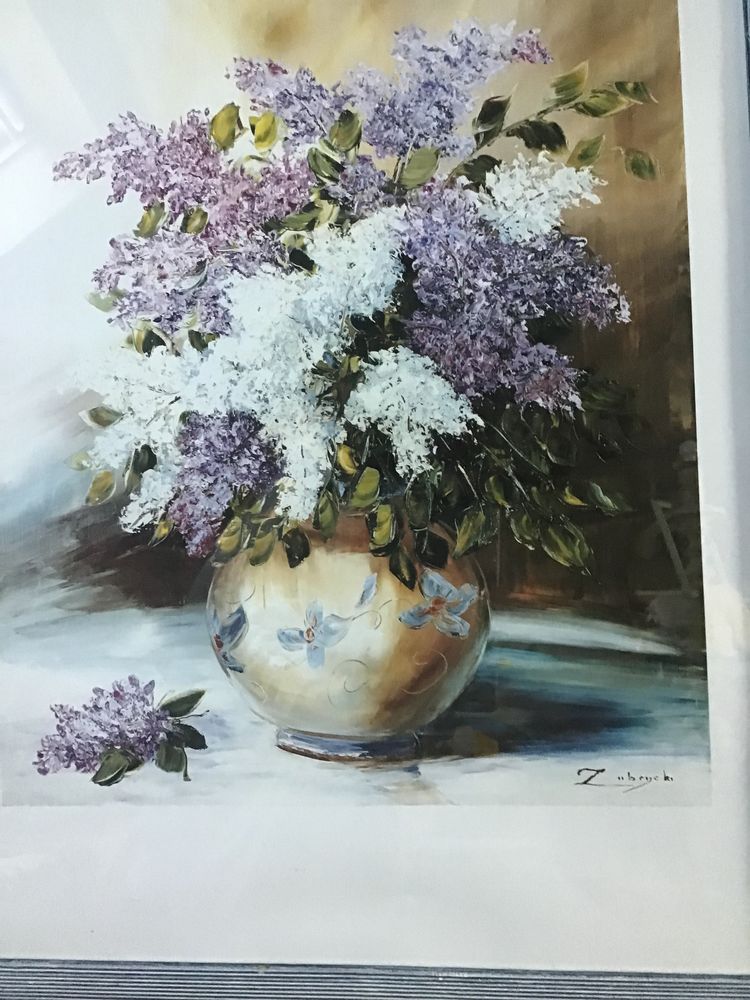 tableau bois bleu et photographie lilas 10 Verneuil-sur-Avre (27)
