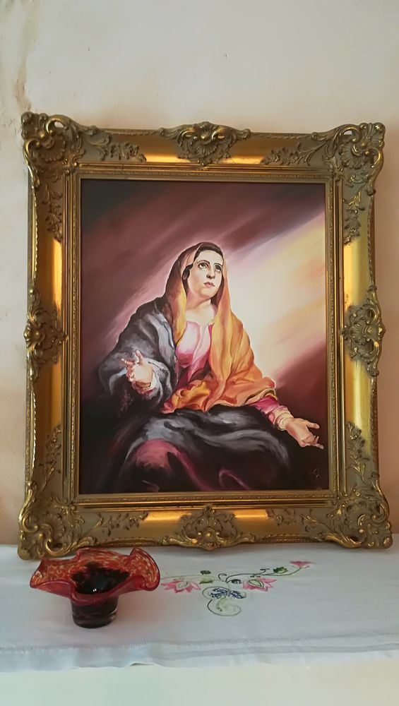 Tableau en bois dor� 80 Rosay (39)