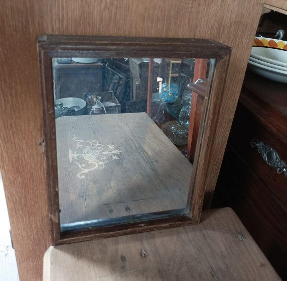 tableau boite � clefs bois miroir patin� dp 0923041 ancien 12 Ploubazlanec (22)