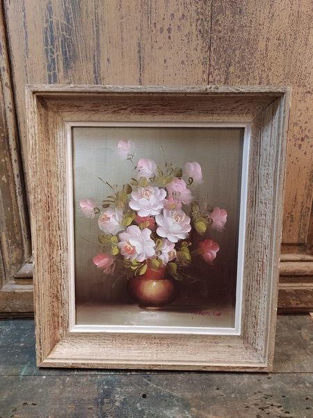 Tableau Bouquet de Fleurs Sign� Robert Cox 45 Loches (37)