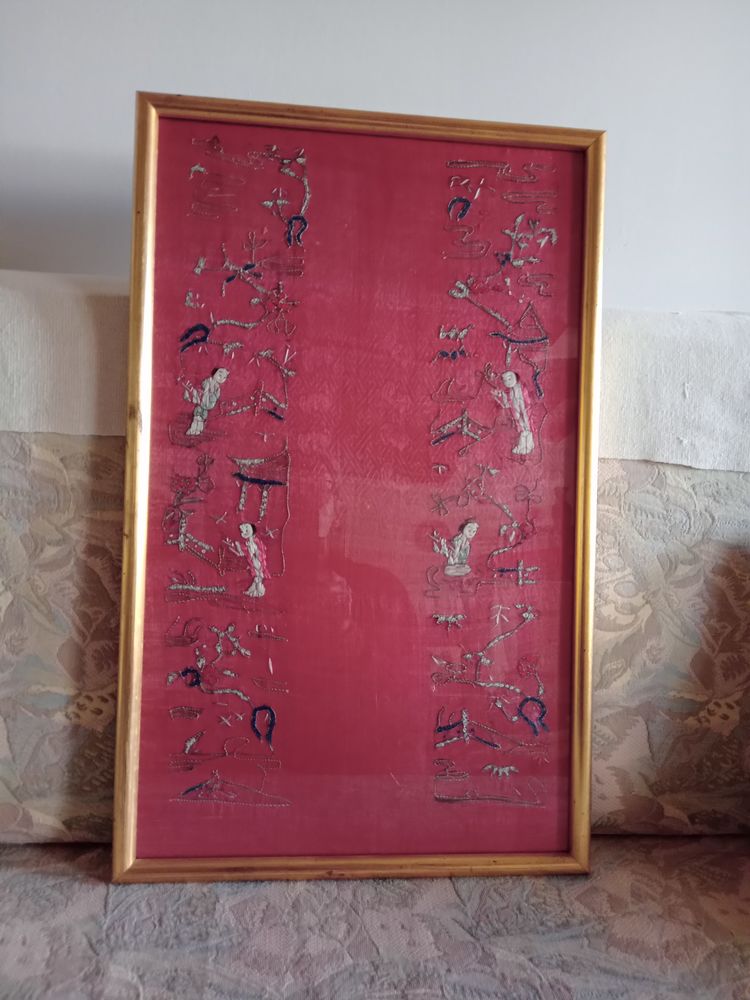 Tableau de broderie sur soie 15 Montestruc-sur-Gers (32)