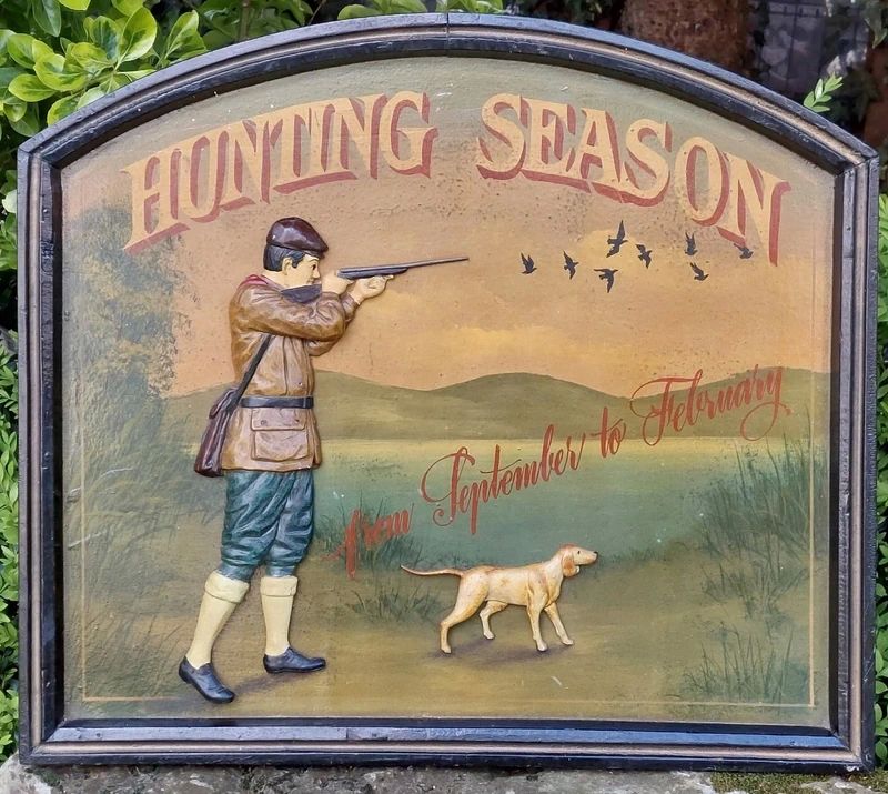 Tableau cadre bois en relief country corner chasse hutte 45 Sailly-en-Ostrevent (62)