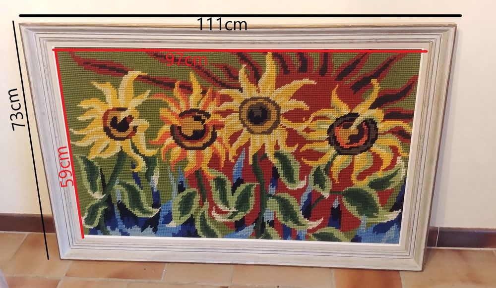 Tableau canevas vintage  encadr� 45 Ach�res-la-For�t (77)