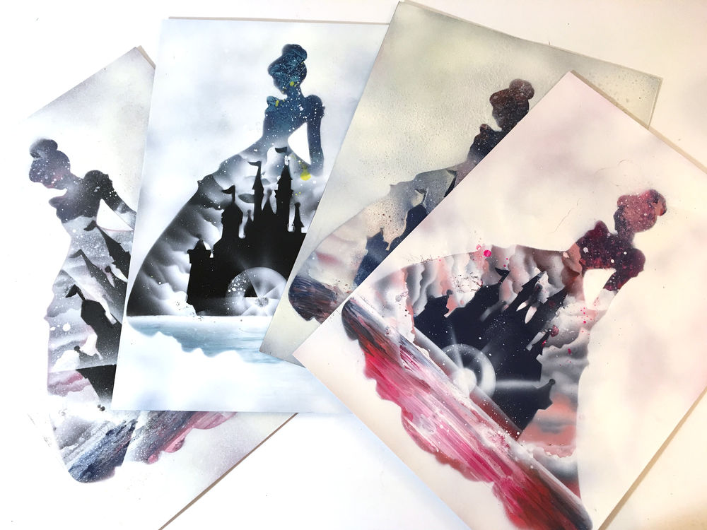 Tableau  CENDRILLON - Original ART - WALL ART - CADEAU NOEL 25 Paris 5 (75)