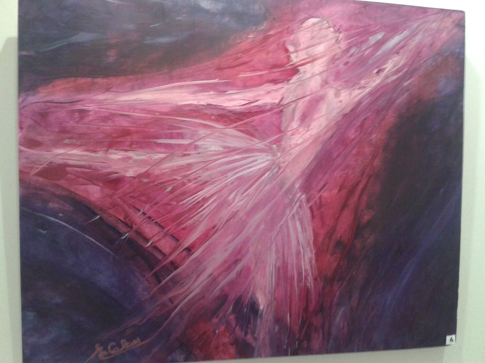 Tableau � la cire encaustique de couleur.Danseuse. 100 Saint-Rapha�l (83)