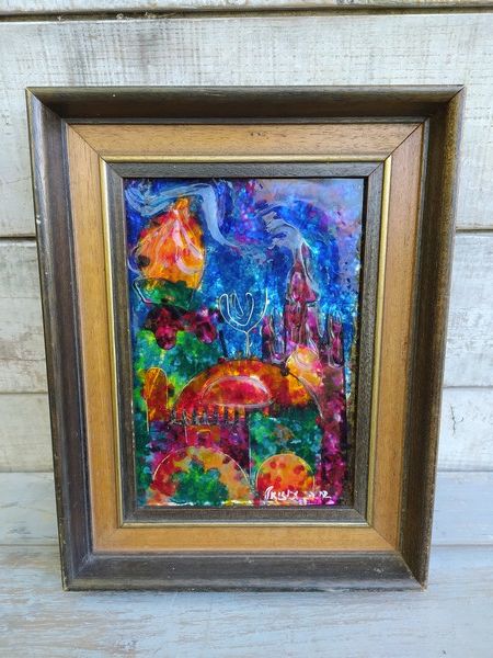 Tableau Composition R�sine XX�me Sign� Batia Uziel 120 Loches (37)