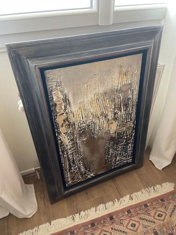 Tableau contemporain abstrait, encadr�, 77x104.5cm
0 Vichy (03)