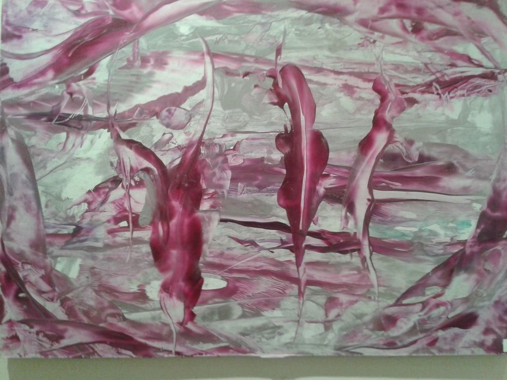 Tableau contemporain � la cire encaustique de couleur. 100 Saint-Rapha�l (83)