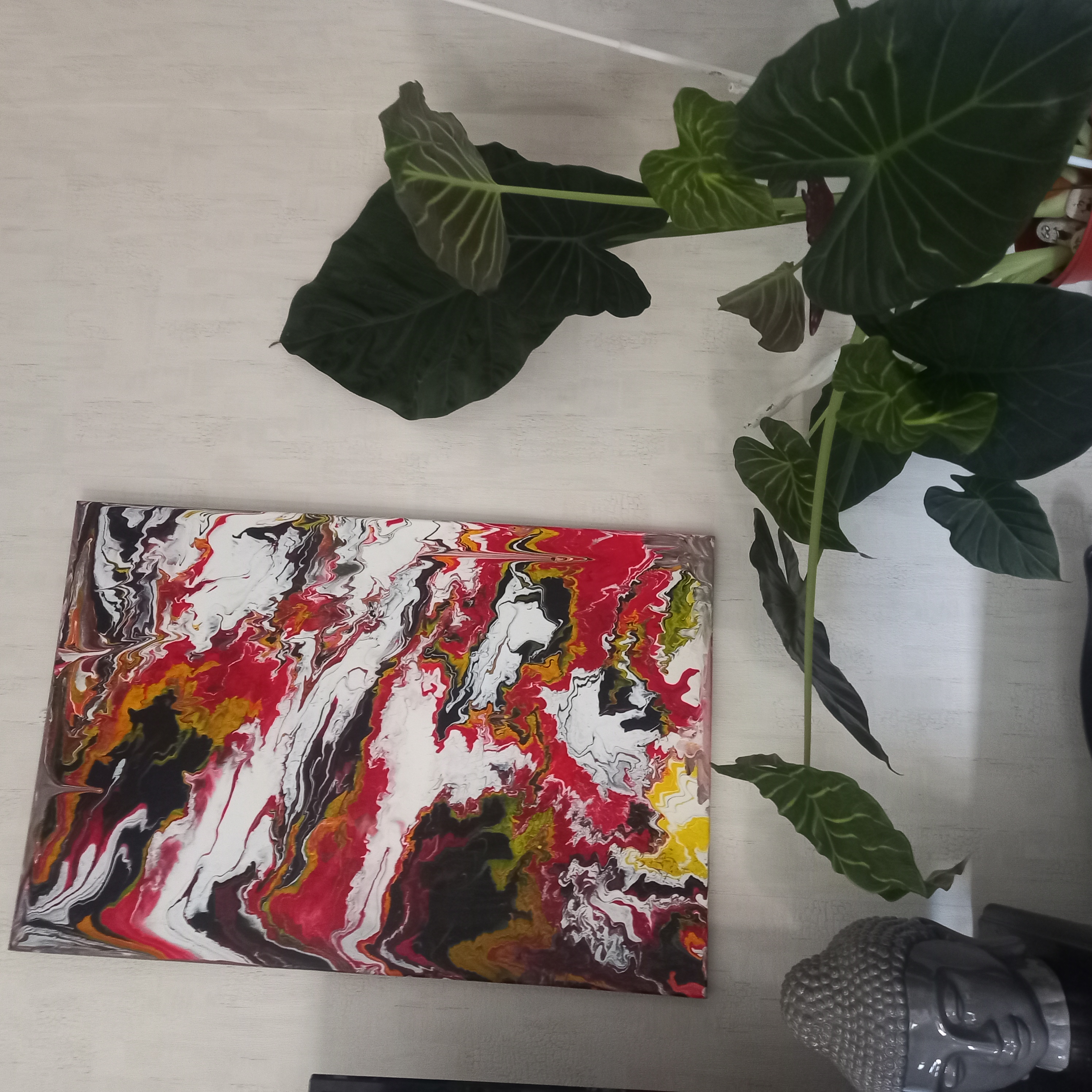 Tableau cr�ation acrylique pouring 80 La C�te-Saint-Andr� (38)