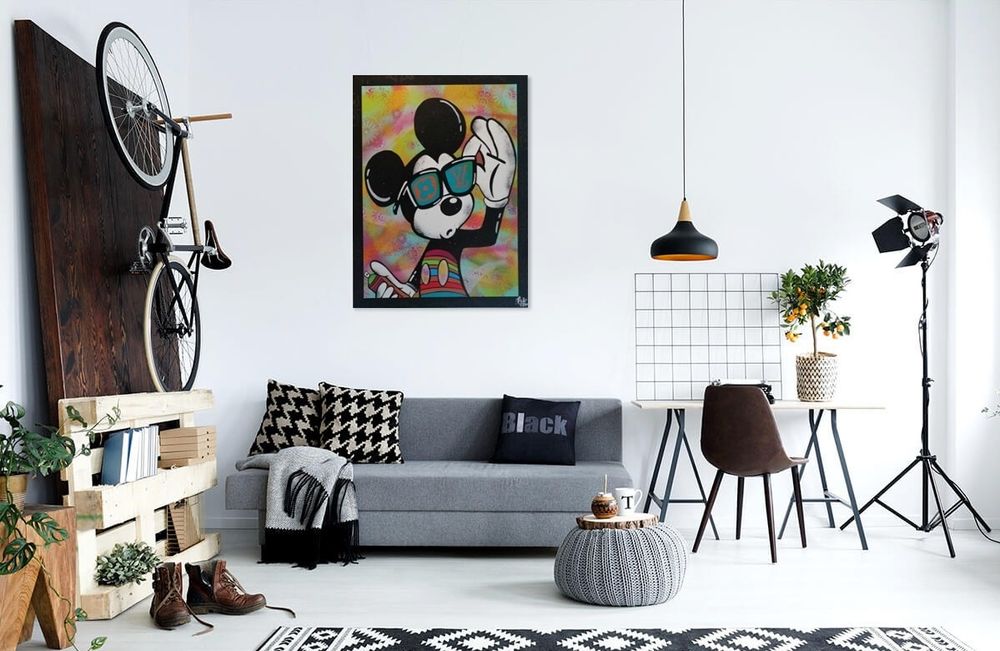 Tableau POP'Art custom MICKEY LV 145 Rodez (12)