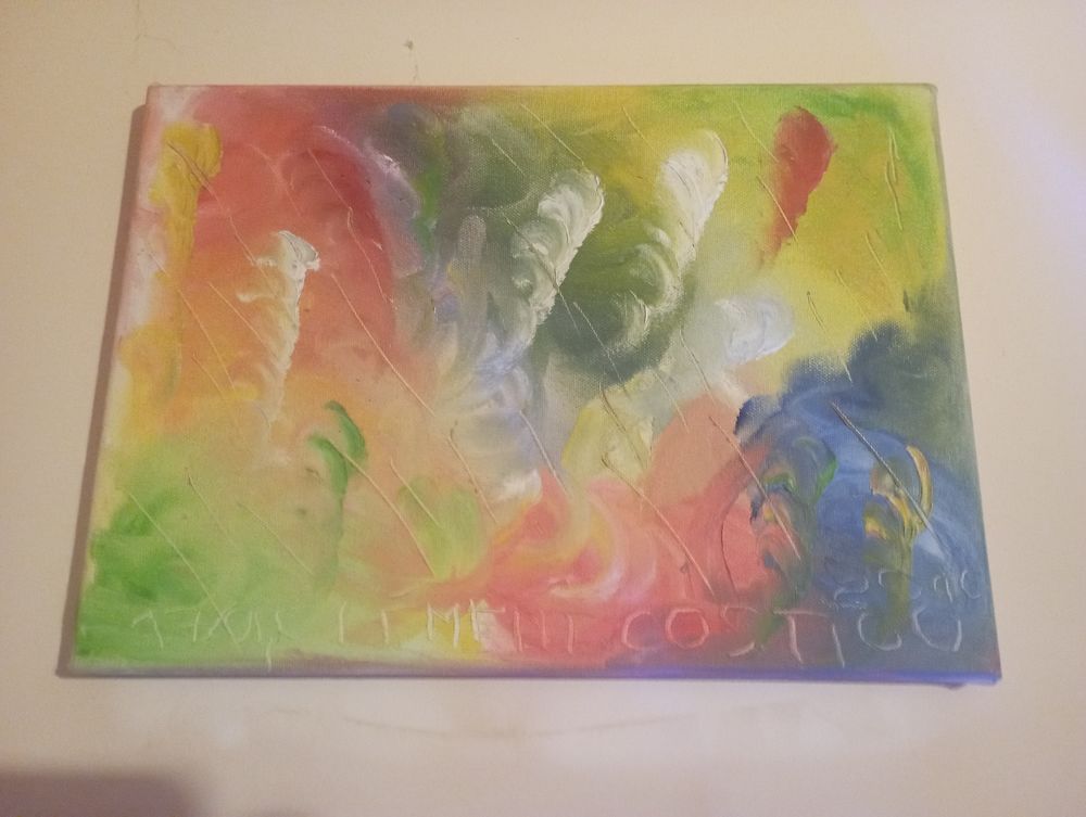 Tableau sec fait par moi peinture sur toile en coton 75 Iffendic (35)