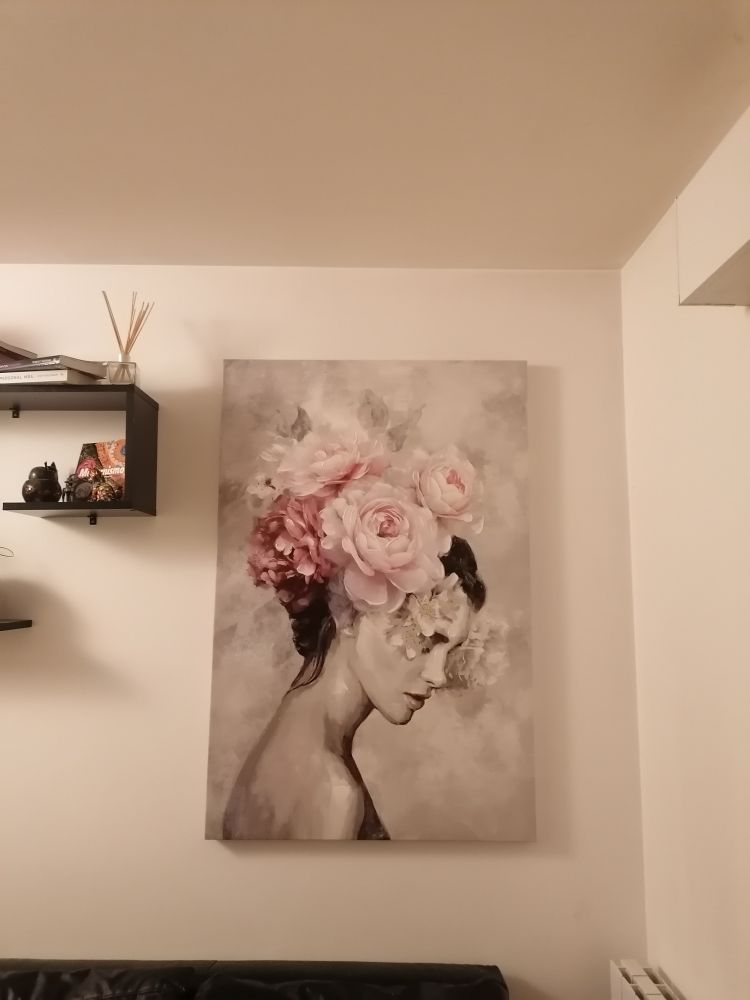 Tableau femme coiffe de fleurs 90 Asni�res-sur-Seine (92)