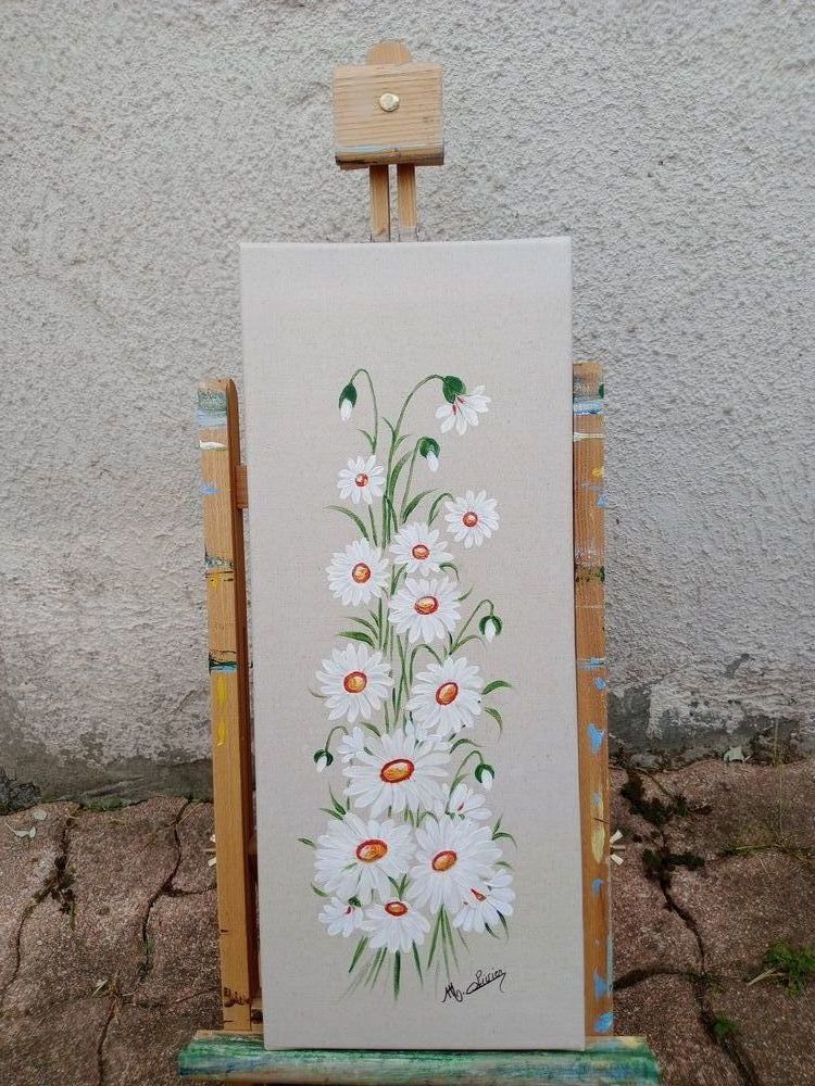 Tableau fleuri - d�coration - peinture � l'acrylique 40 Comines (59)