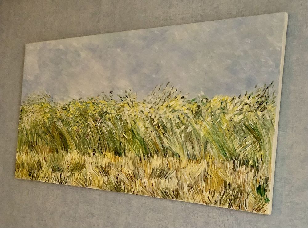 tableau de Van Gogh -Reproduction acrylique 30 Le Pr�-Saint-Gervais (93)