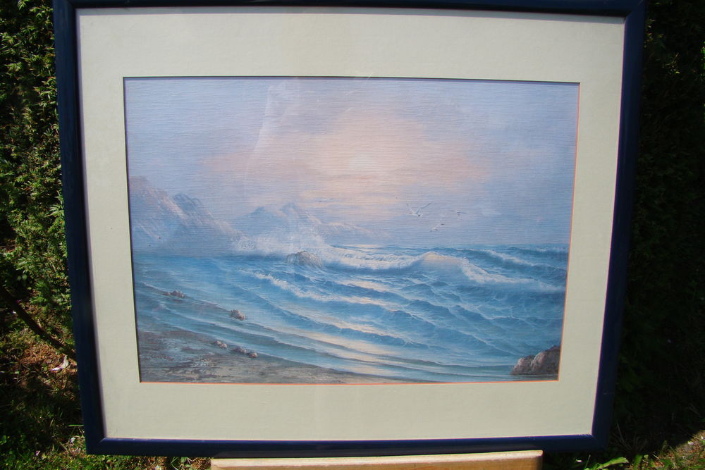 Tableau gravure - Bord de mer G. Cousteau 40 Gargenville (78)