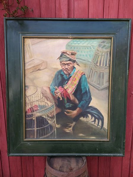 Tableau Homme Marchand de Volailles Indon�sie 0 Loches (37)