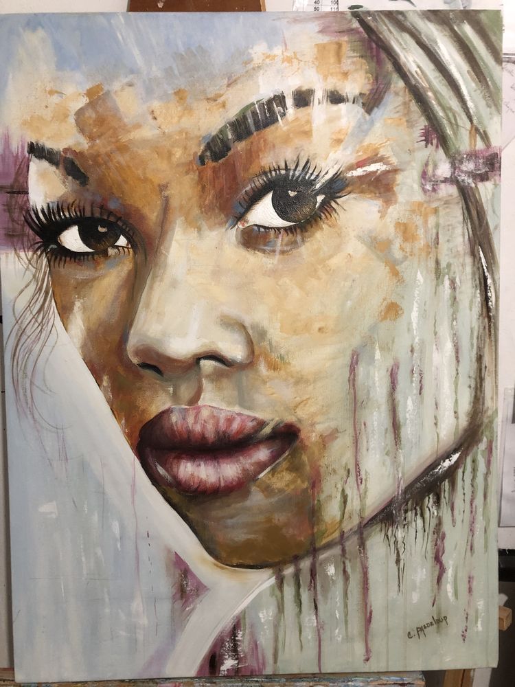 Tableau huile 60x80 200 Montr�verd (85)